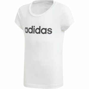 adidas YG E LIN TEE Dívčí triko, Bílá,Černá, velikost 140