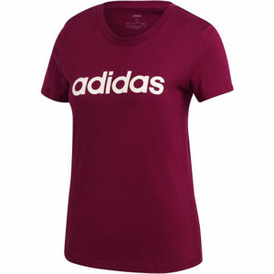 adidas E LIN SLIM T Dámské triko, Červená,Bílá, velikost M