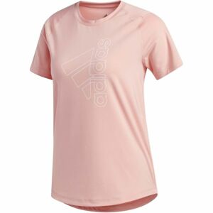 adidas TECH BOS TEE světle růžová S - Dámské sportovní tričko