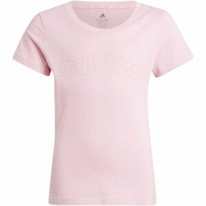 adidas LIN TEE Dívčí tričko, růžová, velikost 140