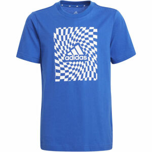 adidas G T1 TEE Chlapecké tričko, Modrá,Bílá, velikost