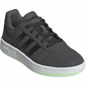 adidas HOOPS 2.0 K Dětská volnočasová obuv, tmavě šedá, velikost 38