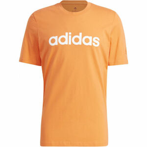 adidas LIN SJ T Pánské tričko, Oranžová,Bílá, velikost