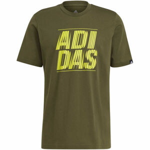 adidas EXTMO ADI T Pánské tričko, Khaki,Světle zelená, velikost