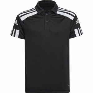adidas SQUADRA 21 POLO Chlapecké fotbalové triko, černá, velikost