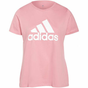 adidas INC BL T Dámské tričko plus size, Růžová,Bílá, velikost 1x