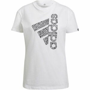 adidas ZEBRA TEE Dámské tričko, bílá, veľkosť XS