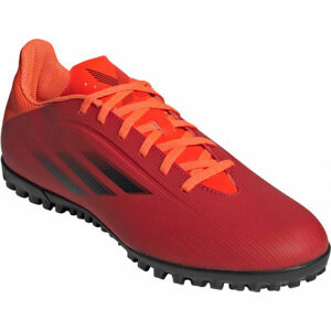 adidas X SPEEDFLOW.4 TF Pánské turfy, Červená,Oranžová,Černá, velikost 10.5