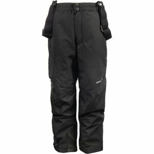 ALPINE PRO FRIDO Dětské lyžařské kalhoty, Černá,Bílá, velikost 152-158