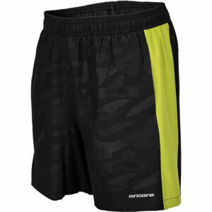 Arcore AGIS Pánské běžecké šortky, Černá,Zelená,Stříbrná, velikost