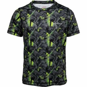 Arcore ELON Chlapecké běžecké triko, Černá,Šedá,Světle zelená, velikost 140-146