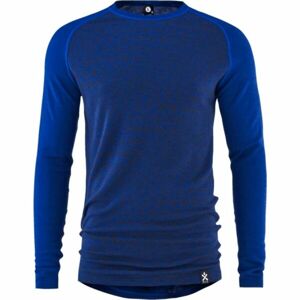Bula GEO MERINO WOOL CREW Pánské triko s dlouhým rukávem, tmavě modrá, veľkosť M