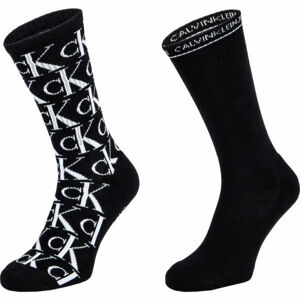 Calvin Klein MENS 2PK CREW CK JEANS  MONOGRAM JOHN  UNI - Pánské ponožky