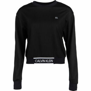 Calvin Klein CROPPED PULLOVER Černá M - Dámská mikina