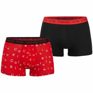 Calvin Klein HOL CTN 2PK-TRUNK 2PK Pánské boxerky, červená, veľkosť S