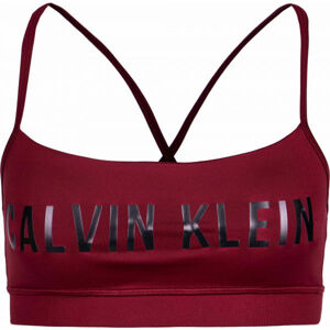 Calvin Klein LOW SUPPORT BRA Vínová XS - Dámská sportovní podprsenka