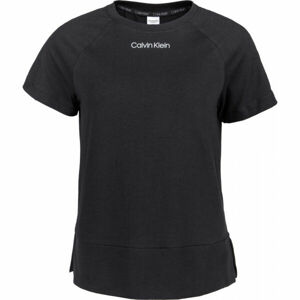 Calvin Klein S/S CREW NECK Dámské tričko, Černá,Bílá, velikost L