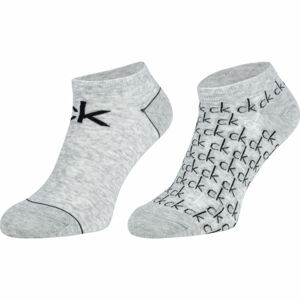 Calvin Klein 2PK REPEAT LOGO Dámské ponožky, šedá, veľkosť UNI