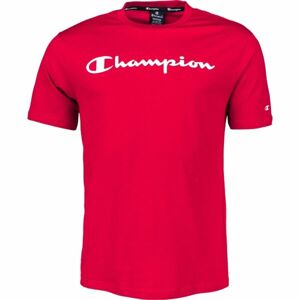 Champion CREWNECK T-SHIRT Pánské tričko, Červená,Bílá, velikost
