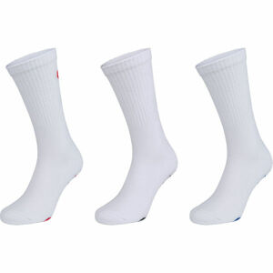 Champion CREW SOC COLORED LOGO X3 Unisexové ponožky, bílá, veľkosť 39-42