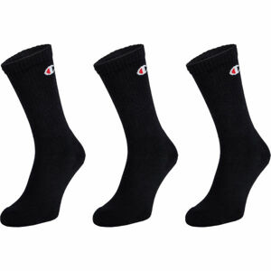 Champion CREW SOCKS LEGACY X3 Unisexové ponožky, černá, velikost 39-42