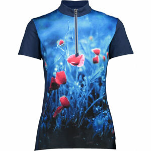 CMP WOMAN BIKE T-SHIRT Dámský cyklistický dres, Modrá,Tmavě modrá,Růžová, velikost 40