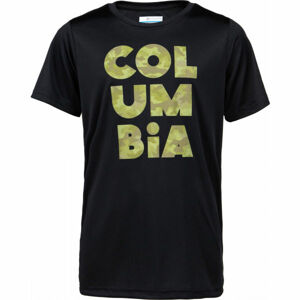 Columbia GRIZZLY GROVE SHORT SLEEVE GRAPHIC TEE Dětské triko, černá, velikost S