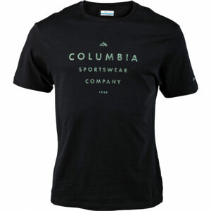 Columbia PATH LAKE GRAPHIC TEE II Pánské triko, Černá,Světle zelená, velikost