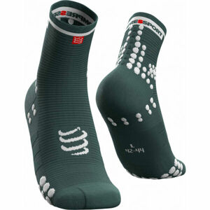 Compressport RACE V3.0 RUN HI Běžecké ponožky, tmavě zelená, velikost 42-44
