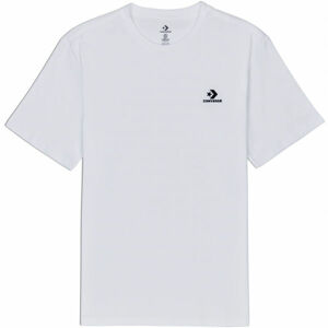 Converse LEFT CHEST SM STAR CHEVRON TEE Pánské tričko, Bílá,Černá, velikost