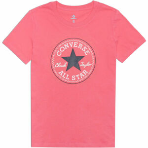 Converse CHUCK PATCH NOVA TEE Dámské tričko, Růžová,Bílá, velikost XS