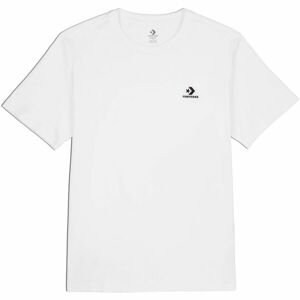 Converse CLASSIC LEFT CHEST SS TEE Unisexové tričko, bílá, velikost M