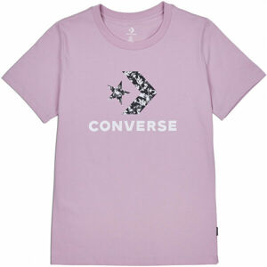 Converse FLORAL STAR CHEVRON GRAPPHIC TEE Dámské tričko, fialová, velikost M