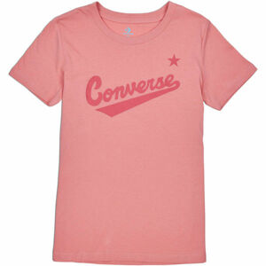 Converse WOMENS NOVA CENTER FRONT LOGO TEE Dámské tričko, lososová, velikost XS