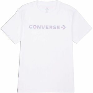 Converse WORDMARK SS TEE Dámské tričko, bílá, velikost M