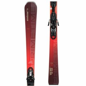 Elan PRIMETIME 55+ FUSION X + EMX 12 GW Sjezdové lyže, červená, veľkosť 172