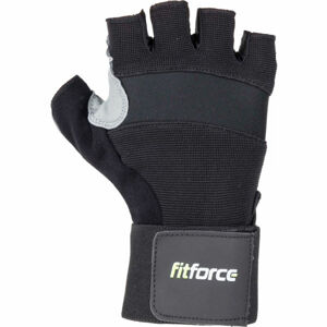Fitforce FITNESS RUKAVICE Rukavice na fitness, černá, velikost S