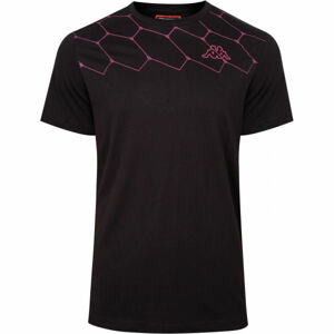 Kappa LOGO AREBO Pánské tričko, Černá,Růžová, velikost