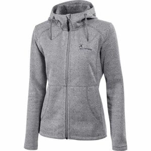 Klimatex LENDA šedá M - Dámský outdoor svetr s kapucí