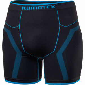 Klimatex MARTON Pánské funkční bezešvé boxerky, Černá,Modrá, velikost