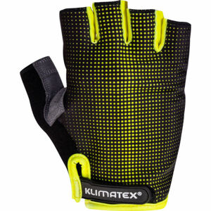 Klimatex RIELI Pánské cyklistické rukavice, žlutá, velikost