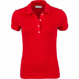 Lacoste SHORT SLEEVE POLO Dámské polo tričko, Červená, velikost