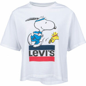 Levi's GRAPHIC BOXY TEE Dámské tričko, bílá, velikost M