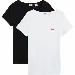 Levi's 2PACK CREWNECK TEE Dámské tričko, bílá, veľkosť L