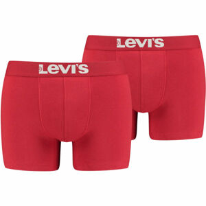 Levi's® MEN SOLID BASIC BOXER 2P Pánské boxerky, červená, velikost