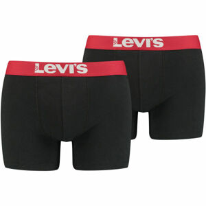 Levi's MEN SOLID BASIC BOXER 2P Pánské boxerky, černá, veľkosť M