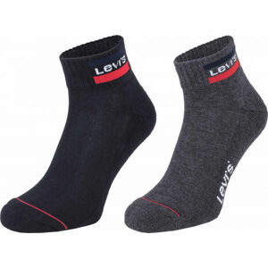 Levi's MID CUT SPRTWR LOGO 2P Ponožky, černá, velikost 43-46