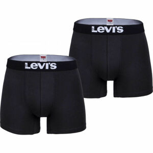 Levi's MEN SOLID BASIC BOXER 2P Pánské boxerky, černá, velikost S