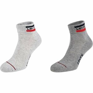 Levi's MID CUT SPRTWR LOGO 2P Ponožky, šedá, veľkosť 39-42