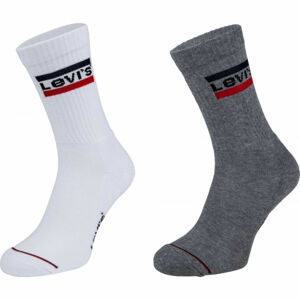 Levi's REGULAR CUT SPRTWR LOGO 2P Ponožky, bílá, velikost 43/46